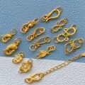 wholesale S925 Silver Gold Plated 24K Phoenix S-Clasp Extension Chain Pearl Fish Clasp DIY Accessories-0-0