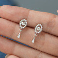 925 Sterling Silver Hip-Hop American Moissanite Irregular Stud Earrings Women's Fashion Cross-Border Amazon Evil Eye-0-2
