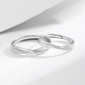 wholesale 925 Sterling Silver Eternal Love Couple Rings, Small Batch Design, Light Luxury Premium Matching Bands for 520 Gift-0-1