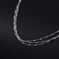 wholesale S925 Sterling Silver Multi-layer Piece Necklace Ins Style Minimalist Design Women's Collarbone Chain Y00220-0-3