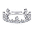 wholesale S925 Silver SKA Cross-Border E-commerce eBay Best-Selling Princess Crown Ring for Women Inlaid with Zircon Jewelry Wholesale-0-1