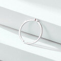 wholesale S925 Sterling Silver Light Luxury Trend Letter Ring for Women with Cubic Zirconia Inlaid and Adjustable Open Design-0-3