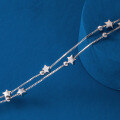 wholesale Pure Silver Starry Sky Story S990 Double Layer Small Fresh Ins Trendy Niche Design Bracelet for Women-0-3