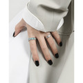 wholesale S925 Sterling Silver Original Design Small Batch Irregular Textured Ethnic New Chinese Style Openable Ring for Women-0-3