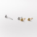 wholesale S925 Sterling Silver Polka Dot Stud Earrings Small Pearl Dot Earrings Simple Ear Piercing Jewelry M04212-0-1