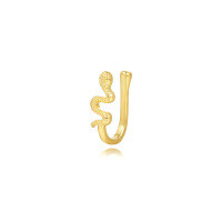 wholesale 925 Sterling Silver Cross-border Europe And America Zircon U-shaped Ear Cuffs For Women-E3844-Gold Snake 925 Silver