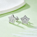 wholesale S925 Sterling Silver Gold-Plated Moissanite Star Stud Earrings, Hot Selling in Live Broadcasts-0-1