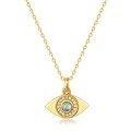 wholesale S925 Sterling Silver Gold Plated Opal Necklace with Korean Japanese Retro Style for Wholesale-0-12
