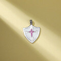 wholesale S925 silver Korean minimalist fashion elegant fresh creative cross shield pendant necklace-0-2