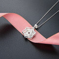 wholesale S925 Silver Diamond Pendant, Hexagram Necklace, Dainty Collarbone Chain for Women-0-3