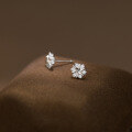 wholesale S925 sterling silver diamond-inlaid snowflake earrings, Korean-style Christmas commuter ins wind ear accessories M05321-0-3