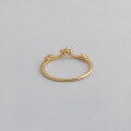 wholesale S925 silver white zirconium ring in Japanese minimalist,, and irregular curve design from-0-2