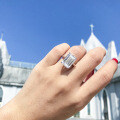 S925 Silver Square Zirconia Ring, Fashion Ins Accessory, Clearance Sale with Free Shipping-0-0