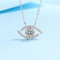 wholesale PT950 plated S925 sterling silver moissanite women's evil eye available in stock-0-5