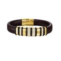 wholesale S925 silver cross-border trendy men's high-end business woven leather bracelet European and American foreign trade hit wholesale-0-4