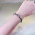 wholesale S925 silver gold-plated XO pave double-color bracelet for women, new design, Euro-American vintage style-0-3