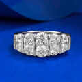 wholesale S925 Silver New European Style Fashion Double Row Zircon Ring Cross-border Jewelry-0-5