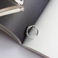 wholesale S925 Sterling Silver Korean Style Fashionable Vintage Distressed Thai Silver Knot Open Ring-0-2