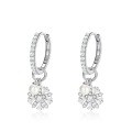 wholesale S925 Sterling Silver Original Design Fashion Snowflake Ear Clips with Pearl, Ins Style Christmas Gift for Wholesale-0-5
