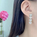 wholesale Sterling Silver New Four Heart Earrings, Simple Fashion Euro-American Style Ins Hot Selling Model-0-2