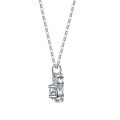 925 Silver Mickey Mouse Pendant Necklace with 1 Carat Moissanite-0-0
