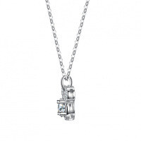 925 Silver Mickey Mouse Pendant Necklace with 1 Carat Moissanite.-1 carat (moissanite)  925 silver