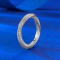 wholesale S925 Sterling Silver New Diamond-Shaped Twisted Rope Full Diamond Ring Light Luxury Fashion Ring for Cross-Border Market-0-2