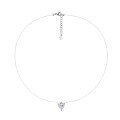 wholesale 925 Silver Exquisite Summer New Style Necklace Moissanite Invisible Transparent Line Mermaid Tears Collarbone Chain-0-25