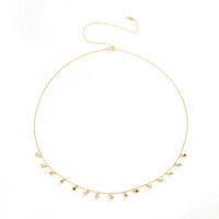 wholesale S925 Sterling Silver Micro-Paved Colored Zircon Tassel Necklace, Sweet and Edgy Fairy INS Style, Stackable Layering Collarbone Chain-Silver 925 silver