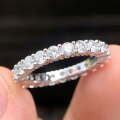 wholesale S925 Silver New Style Women's 3mm Full Diamond Ring,Ins Fashion for Gift Giving-0-2