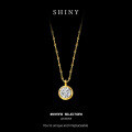 S925 Sterling Silver Fashionable Minimalist Moissanite Pendant Necklace-0-5
