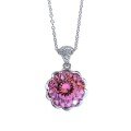 wholesale Metal: 925 Silver, Zhu Zhifan Jewelry New Rich Lady Series Pink Lotus Necklace for Women 75 Carats High-End Sense-0-4