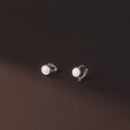 wholesale S925 Silver, Korean-style Round Synthetic Colorful Opal Ear Clasps, Summer Elegant Small Earrings M00470-0-3