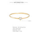wholesale 18k Gold Plated S925 Sterling Silver Genuine D Color Moissanite 01 Carat Three-prong Engagement Ring For Women-0-3