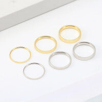 wholesale 925 Silver New Ins-style 1mm 2mm 3mm Smooth Plain Ring Cross-border Jewelry Wholesale-Platinum-plated, ring wall width 1.0MM, approximate weight: 0.44g No. 6