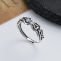 wholesale S925 Sterling Silver Retro Octopus 3D Pattern Style Thai Silver Ring Fashion Punk Index Finger Ring-0-0