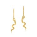 wholesale S925 Sterling Silver New Korean and Japanese Light Luxury Snake-shaped Earrings for Women, INS Style, Cute and Unique Snake Hoop Earrings for Wholesale-0-5