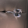 S925 Sterling Silver Women's Wedding Ring, Fashion Square Minimalist Accessory Wholesale-0-2