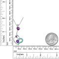 wholesale S925 Sterling Silver Original Design Natural Topaz Pendant with Amethyst Inlay, Women's Small Batch Statement Necklace-0-3
