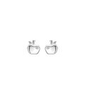 wholesale 925 Sterling Silver Mini Apple Stud Earrings, New Trendy Small Design For Students, Ear Piercing Jewelry-0-0