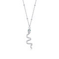 wholesale S925 Sterling Silver Fashionable and Unique Snake Necklace, Minimalist and Luxurious Design, Niche Choker Collarbone Chain-0-4