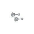 wholesale S925 silver fashion minimalist style women's European and American trend single diamond threaded bead elegant earrings M01778-0-4