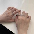 wholesale 925 Sterling Silver Ring Women's Ins Trendy Small Unique Design Sense Personality Vintage Minimalist Temperament Aloof Style Index Finger Ring-0-1