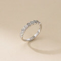 wholesale S925 Sterling Silver Fresh and Sweet Ins Style Minimalist Design Qian Duo Duo Round Ring R02660-0-2