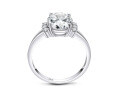 S925 Sterling Silver Square Zircon Ring, Cross-border Supply, Flashy & Minimalist Style-0-16