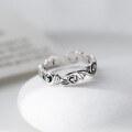 wholesale S925 Sterling Silver Literary Retro Chinese Style Niche Design Exquisite Thai Silver Auspicious Cloud Ring R02597-0-3