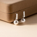 wholesale S925 Sterling Silver Fresh and Sweet Ins Style Niche Design Exquisite One-Word Pearl Stud Earrings M06455-0-3
