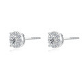 S925 Silver Moissanite Stud Earrings Hip-Hop Unisex Cross-border Supply-0-3