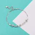 wholesale S925 Sterling Silver Minimalist, Stylish, and Luxurious Moissanite Bracelet for Women, Niche Design Cute Hand Jewelry Wholesale-0-2