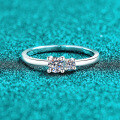 S925 Sterling Silver Full Moissanite Women's Ring, Minimalist and Versatile-0-4